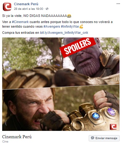 Cinemark Perú en Faceboook
