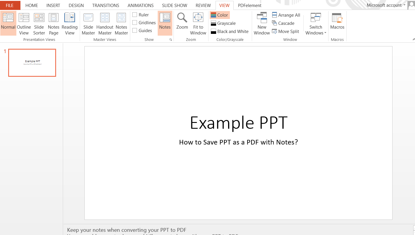 File menu in PowerPoint