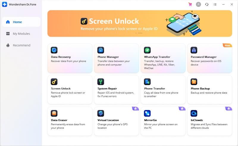 choose screen unlock tool