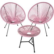 Tectake Set Santana Garden Table And Chairs-bright Pink - Garden Furniture  Sets - AliExpress