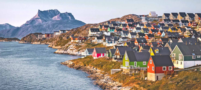 picturesque coastline of Greenland 