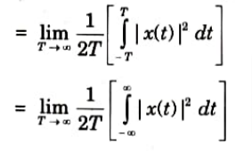 power of energy signal is zero over infinite time