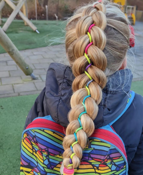 rainbow dutch braid hairstyles