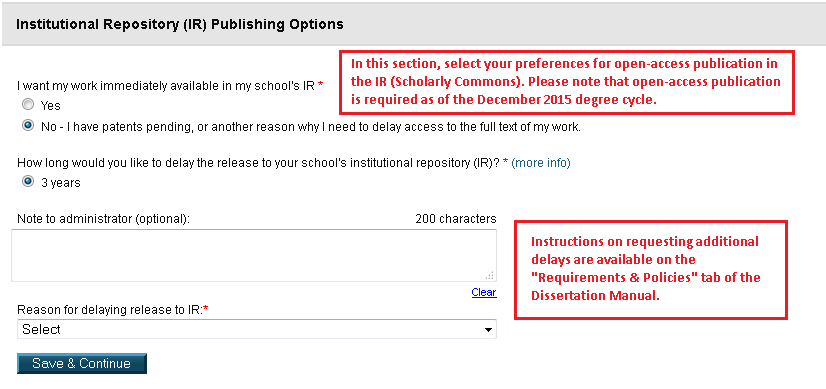 dissertation publishing options ncsu