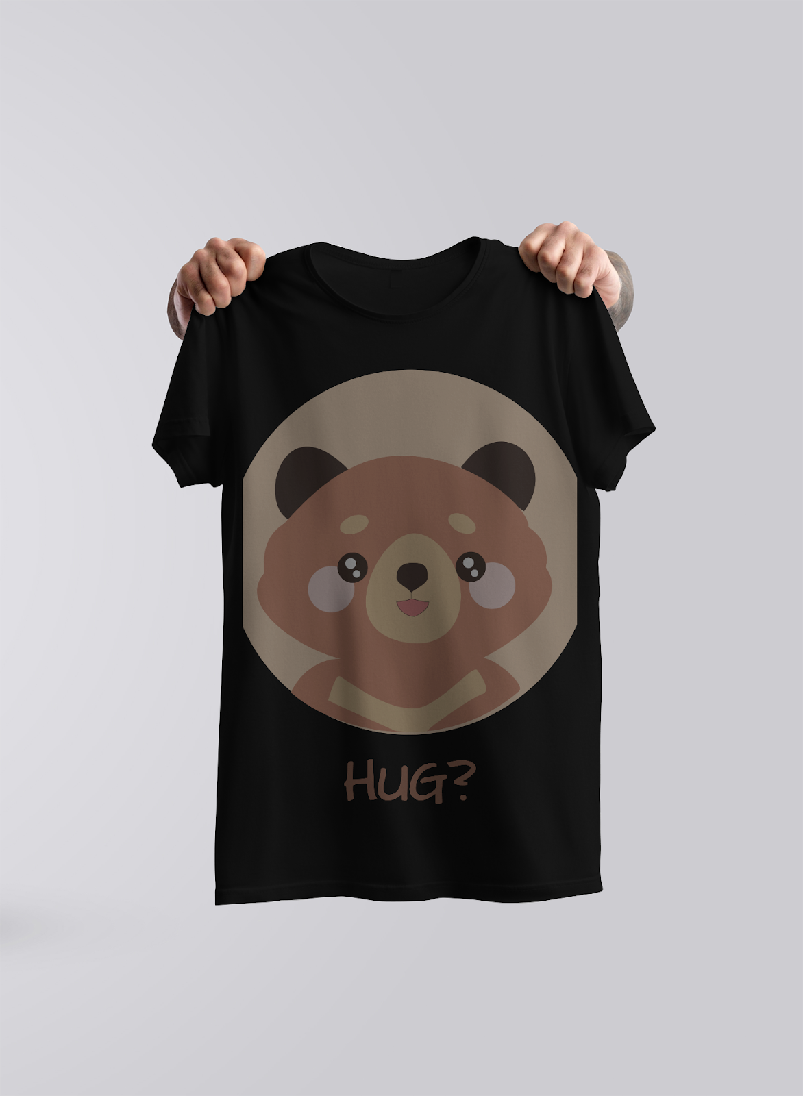 black t-shirt with the teddy bear design faded illustrating mistakes to avoid in your print-on-demand business