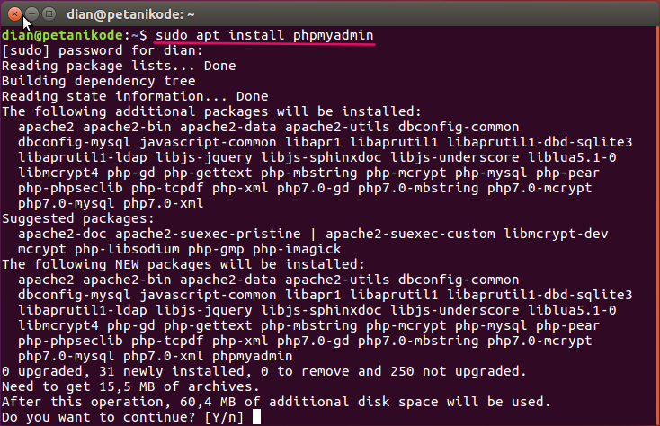 Install PHPmyadmin di Linux