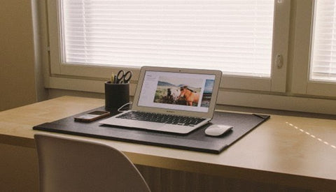Laptop on a table