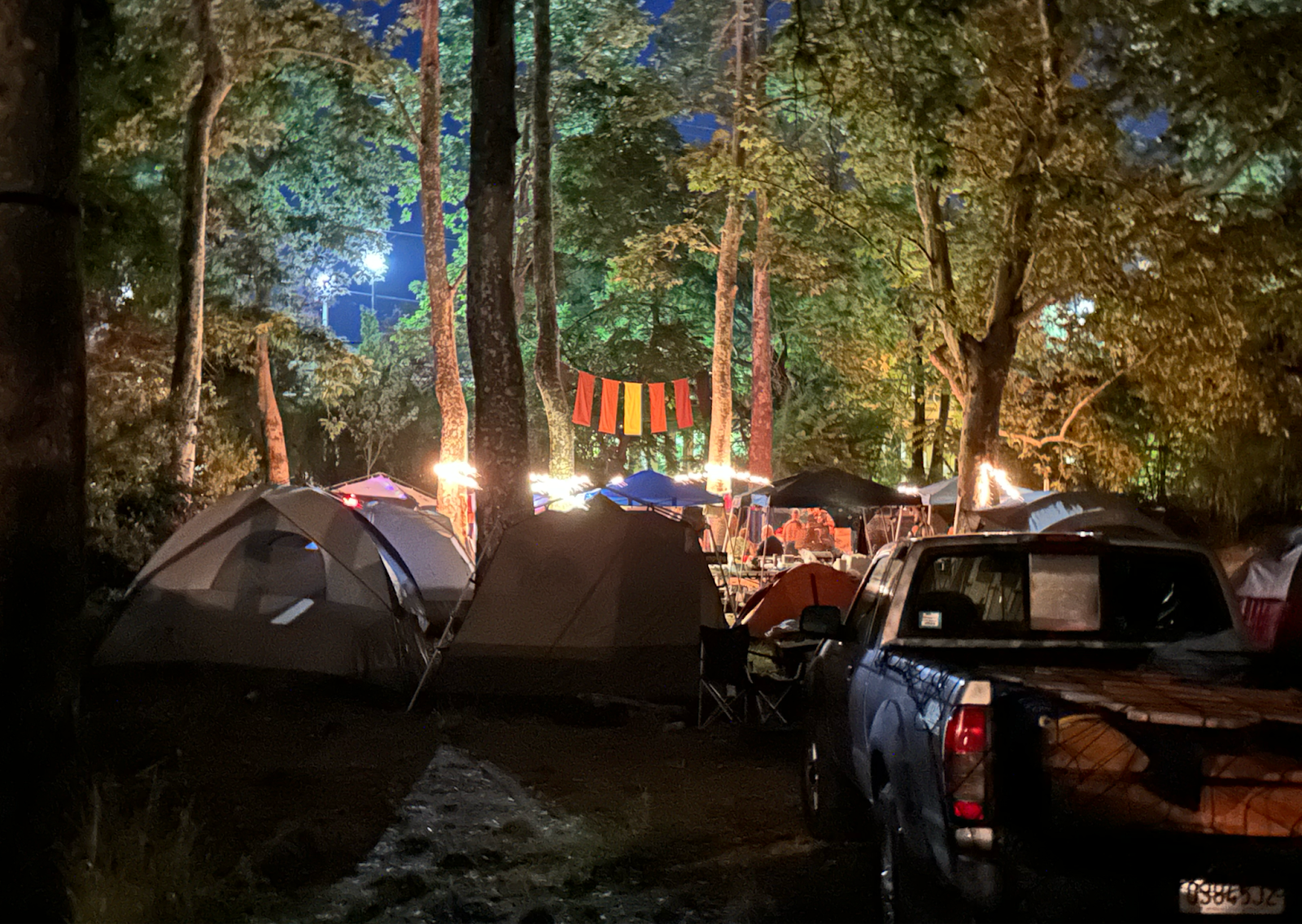 tents among the trees in lazy bear week 2023