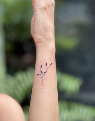 Leaves Tiny Tattoos Women 