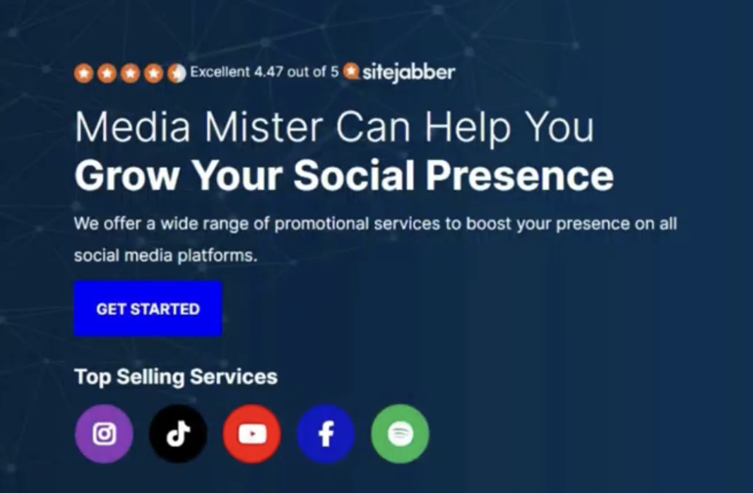 Media Mister platform screen