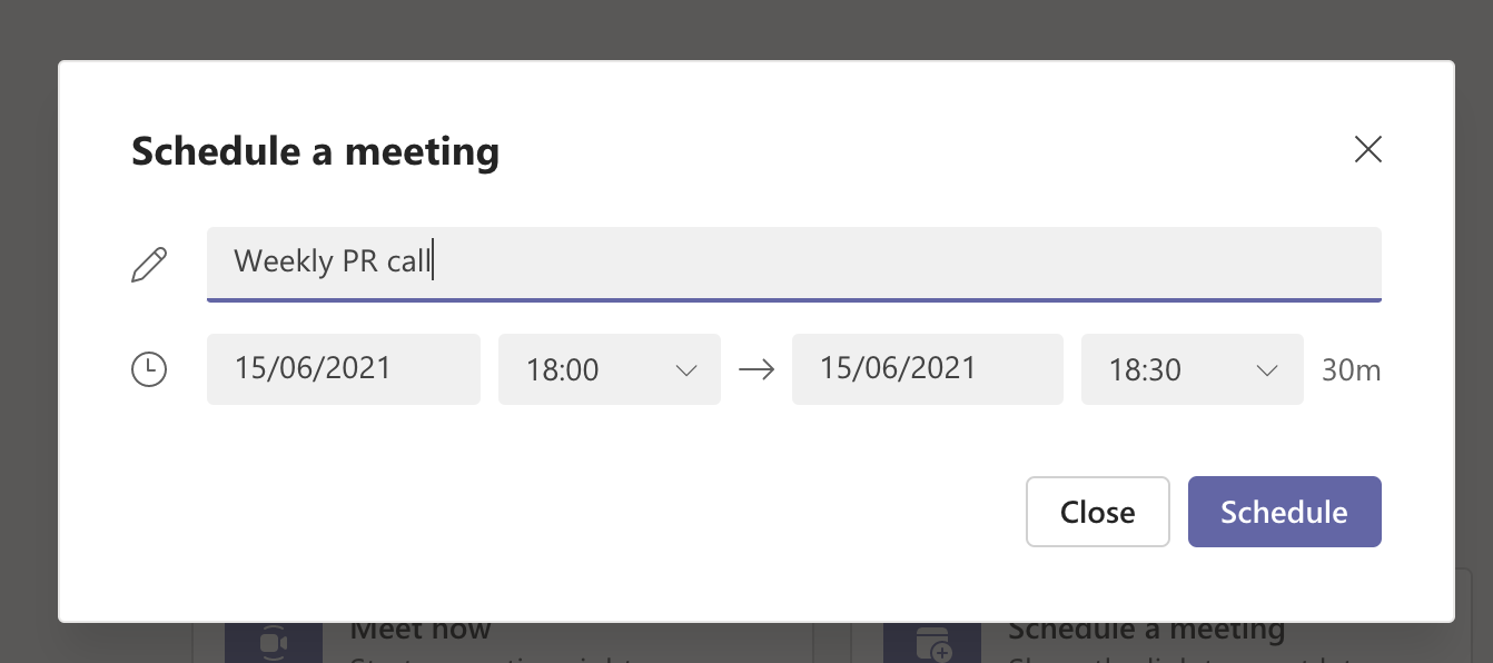 How to schedule a meeting on Microsoft Teams