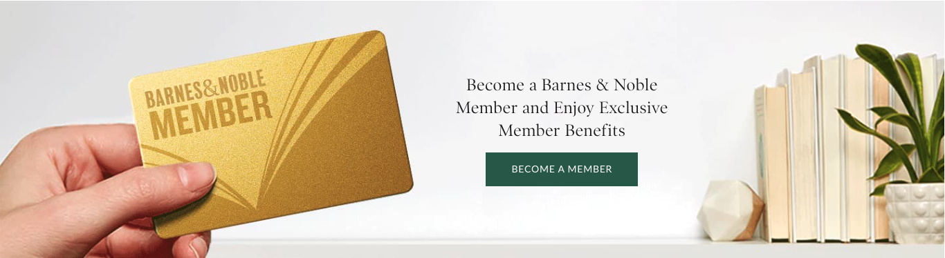 screen shot showing hand holding gold barnes and noble membership card