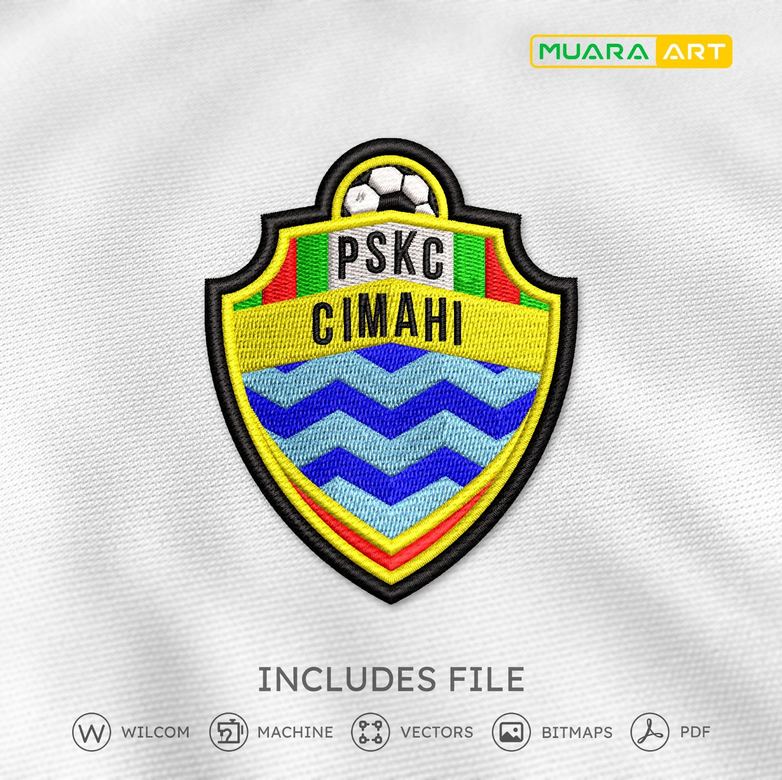 Desain Bordir Logo PSKC Kota Cimahi (Jawa Barat)