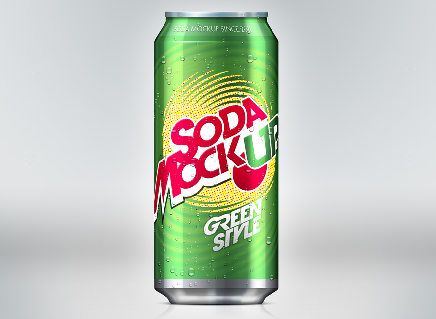 Free Soda Can Mock-Up Template