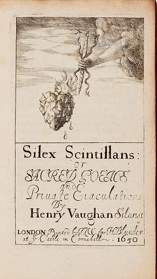 The title page of Henry Vaughan's Silex Scintillans, 1650