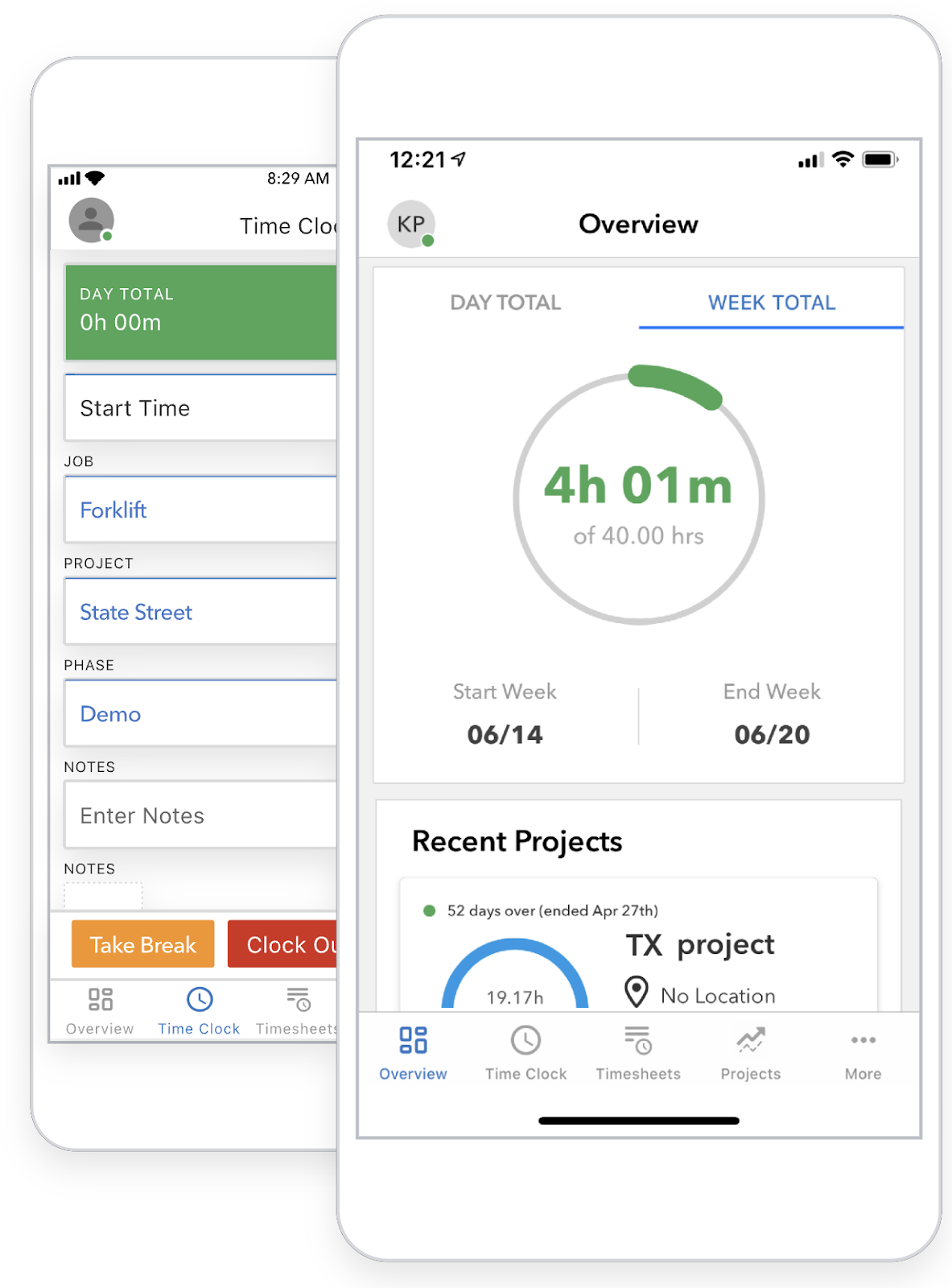 With QuickBooks Time Mobile, employees can easily clock in and out from a job site on their phones without having to resort to pen-and-paper tracking.