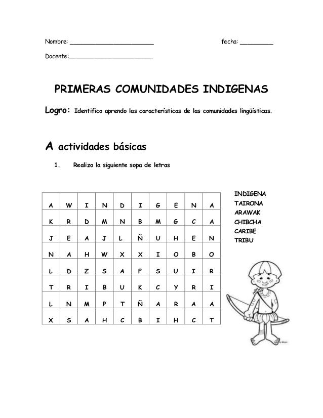 Resultado de imagen de sops de letras las primeras  tribus indigenas de colombia