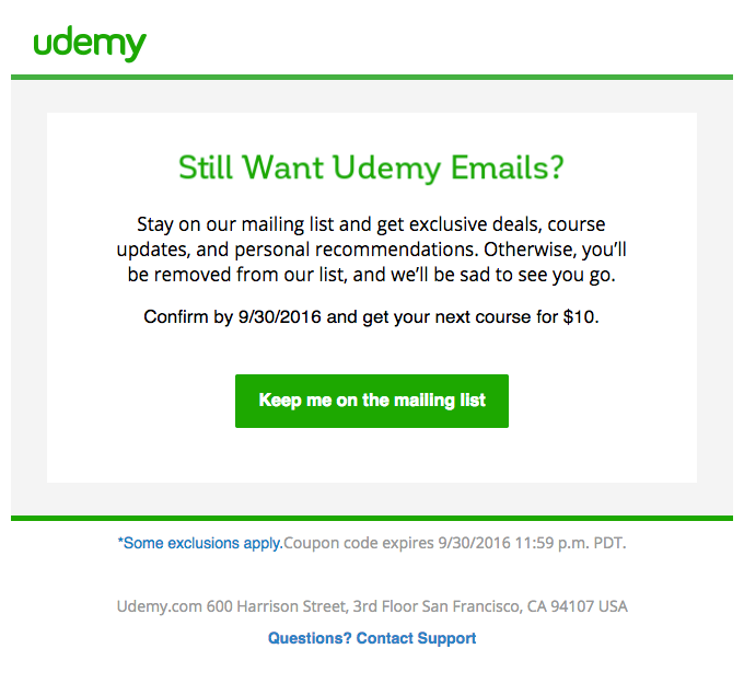 Re-engagement Emails