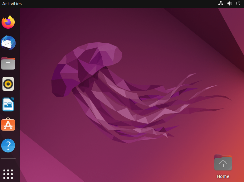 Pantalla de bienvenida por efecto de Ubuntu