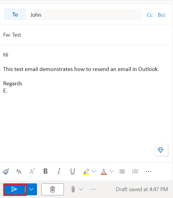 Customizing The Resent Email (If Necessary)