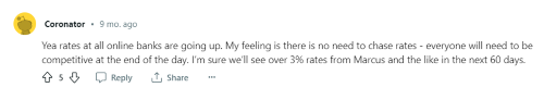 A person on Reddit shares their Upgrade bank review about the interest rates being high not only at this one banking institution. 