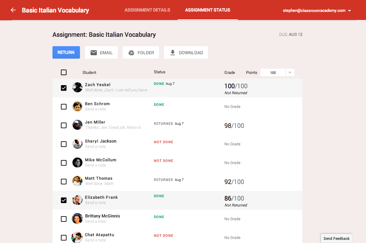 เอกสาร google classroom online