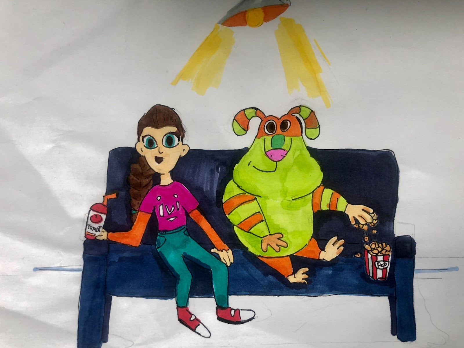 Витрину детского профиля украсили рисунками юных зрителей в День защиты детей  - фото 9