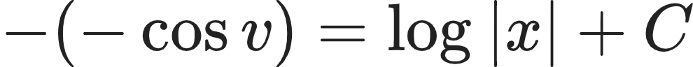 {"id":"16-1-0-0-0-1-0-1-0-0-0-1-0-1-0-0-1-0-1-0-0-1-0-1","type":"align*","font":{"family":"Arial","color":"#222222","size":10},"code":"\\begin{align*}\n{-\\left(-\\cos v\\right)}&={\\log_{}\\left|x\\right|+C}\t\n\\end{align*}","ts":1604305772086,"cs":"UPqUWcaQh1cGE5Z3l9u/JA==","size":{"width":164,"height":16}}