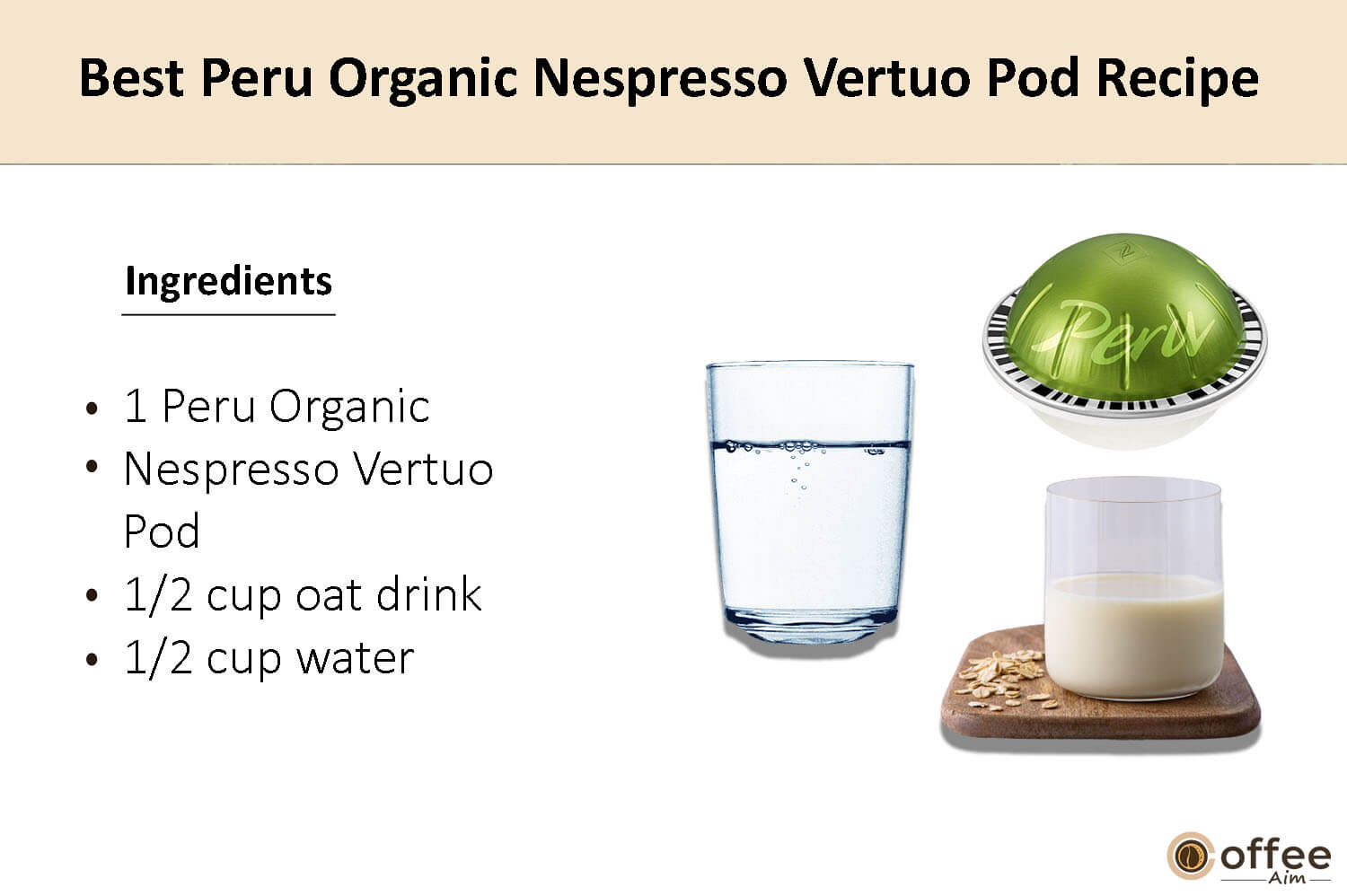 In this image, I elucidate the components that comprise the finest Peru Organic Nespresso Vertuo coffee pod.