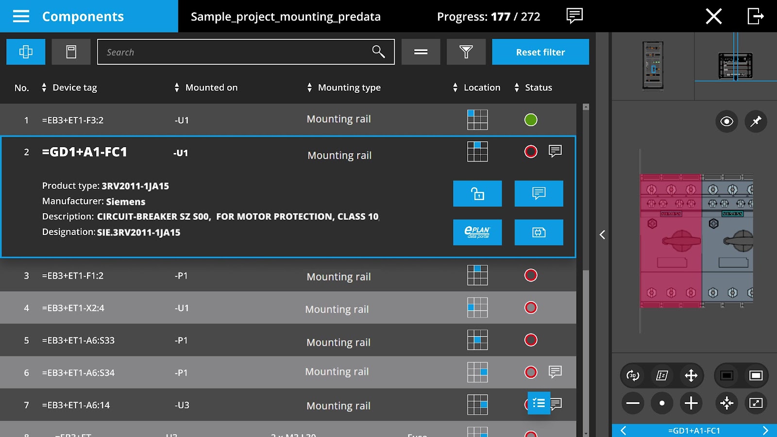 EPLAN Smart Mounting prostředí