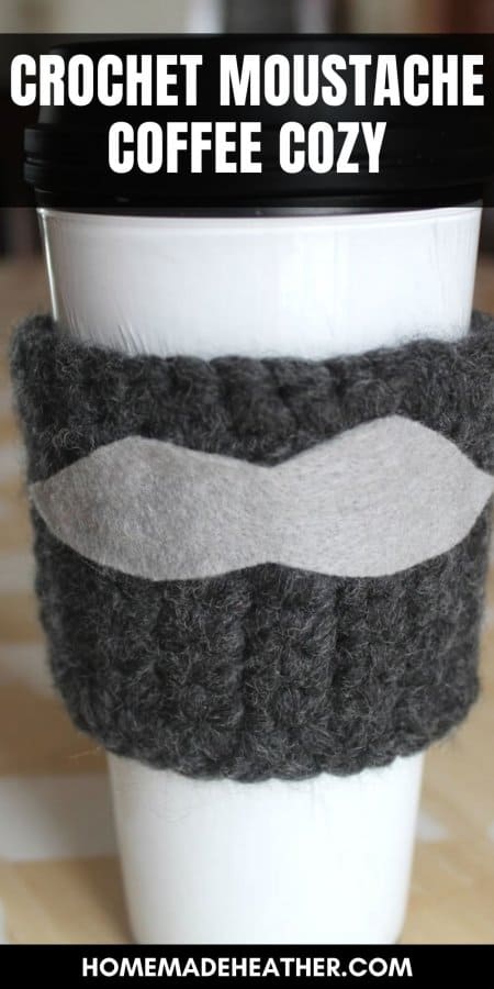 Crochet Moustache Coffee Cozy