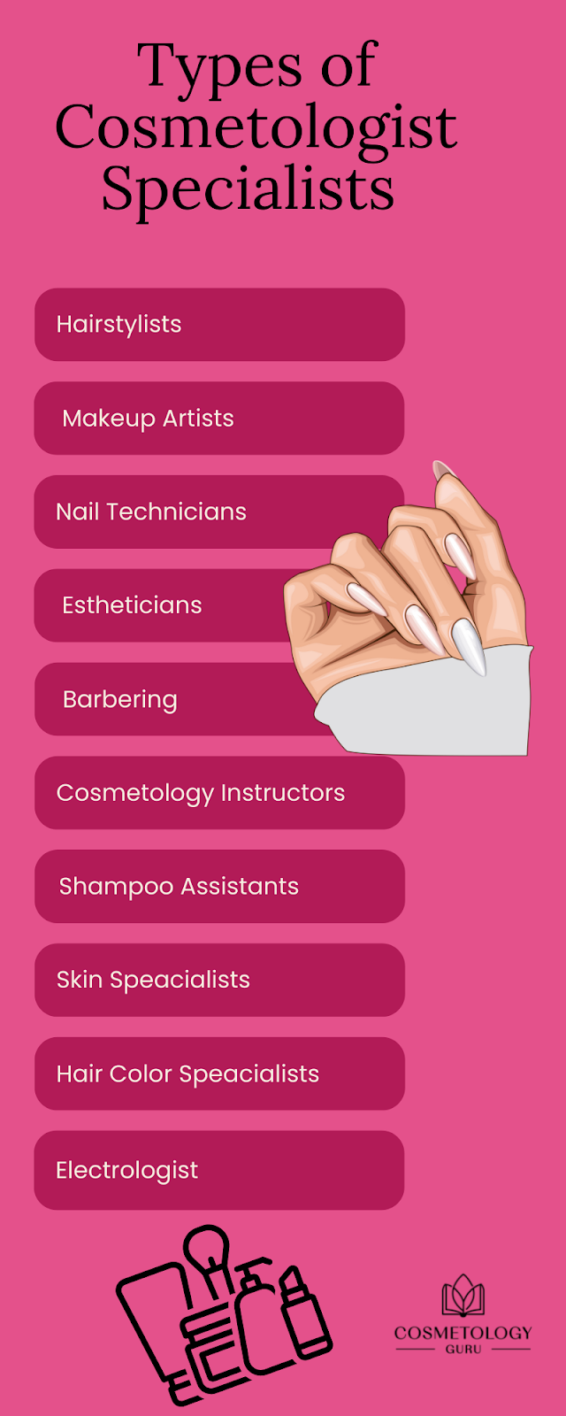 Different Types of Cosmetology Specialists