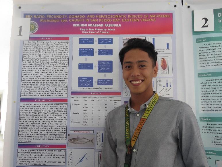 Remjhon O. Pasumala best undergraduate thesis in fisheries biology and management