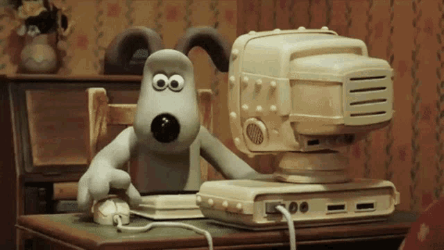a stop motion character from Wallace and grommet