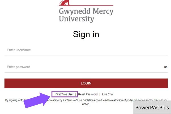 sign up a gwynedd mercy university account