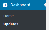 wordpress dashboard updates option
