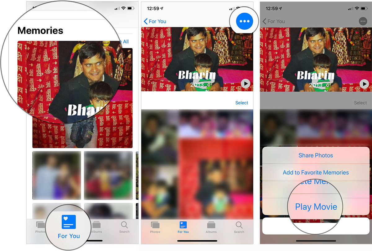 Play Your Memory in iOS 12 Photos App