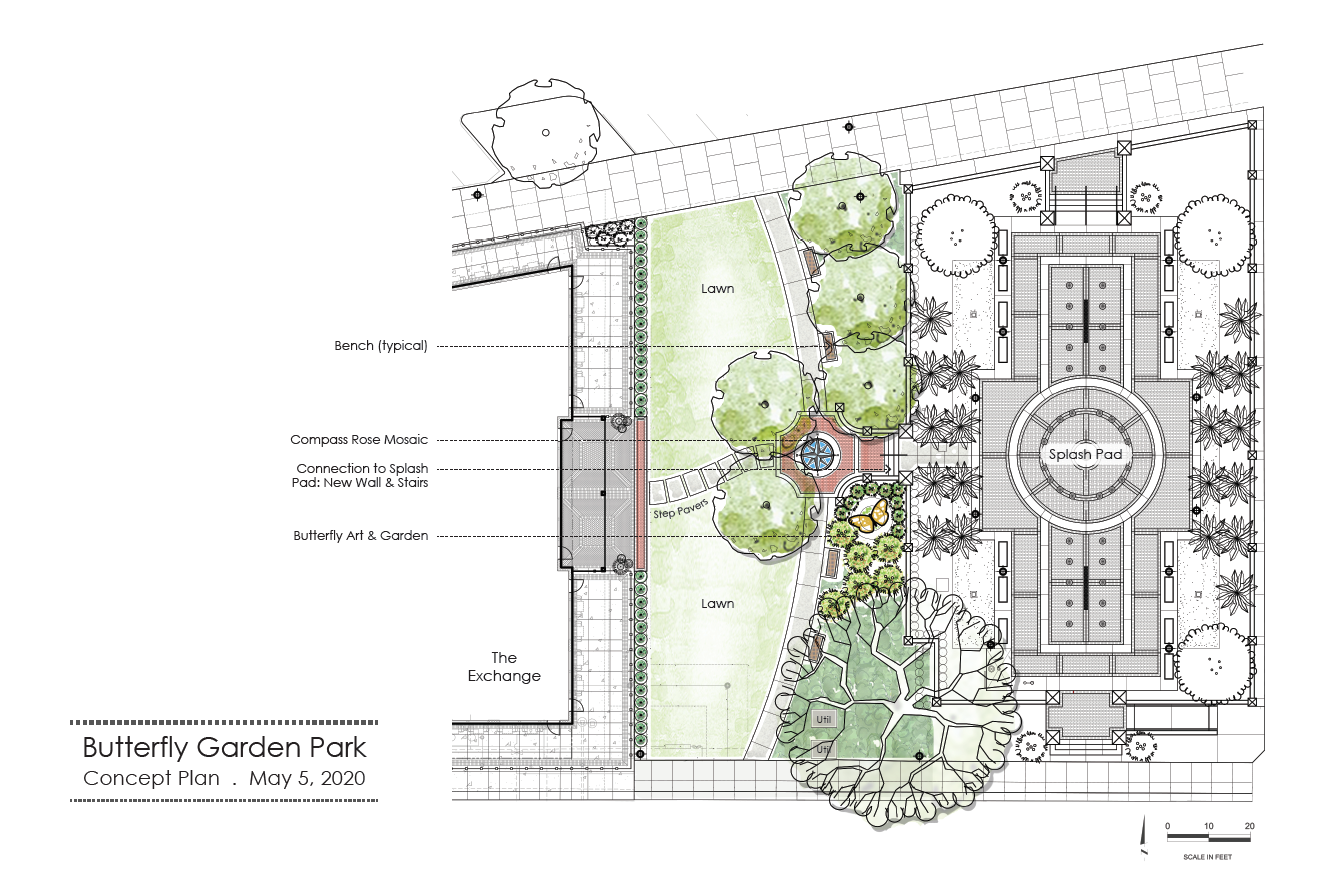 Winter Garden Park Concept Illustration