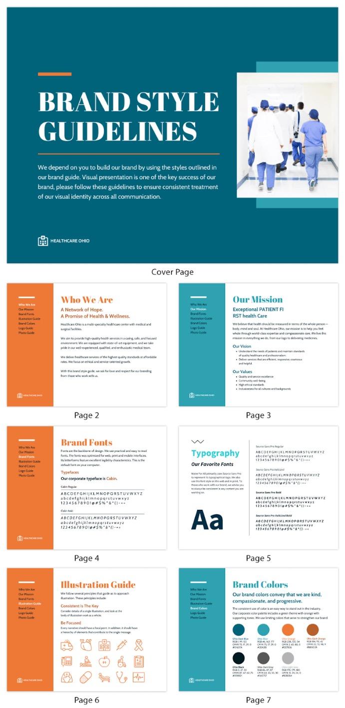 Healthcare Brand Style Guide Ebook Template