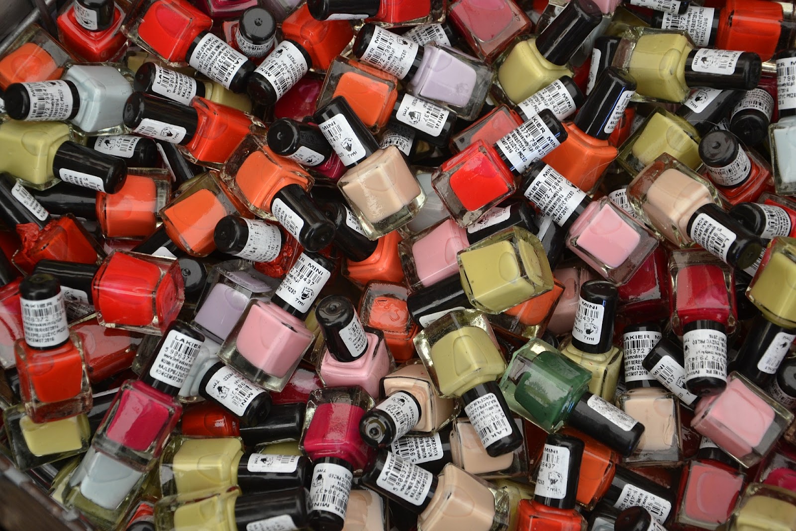 dried up nail polish bottles