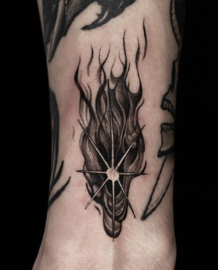 Burning Star Tattoo