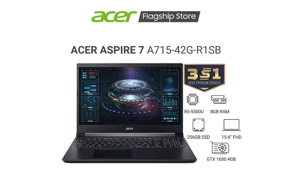 Laptop Acer Aspire 7 Gaming A715 42G R05G R5 5500U (NH.QAYSV.007)