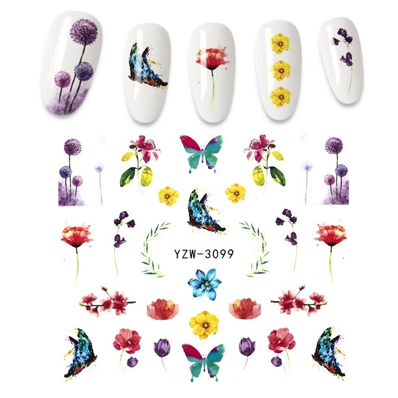 Diy Nail Art Decorations 3d Laser Flower Manicure Nail Stickers Nail Transfer