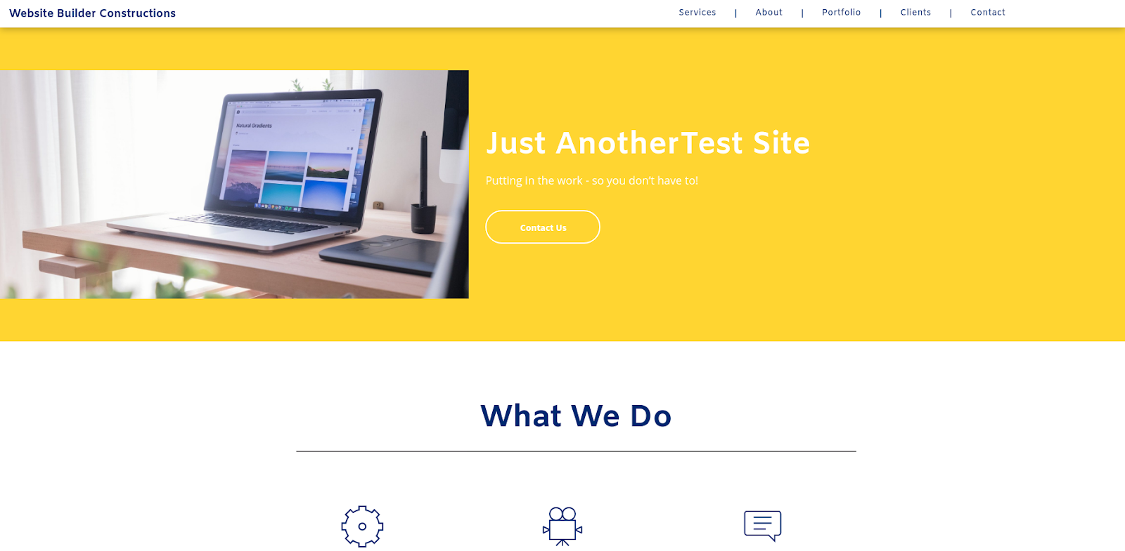 duda website maker test site