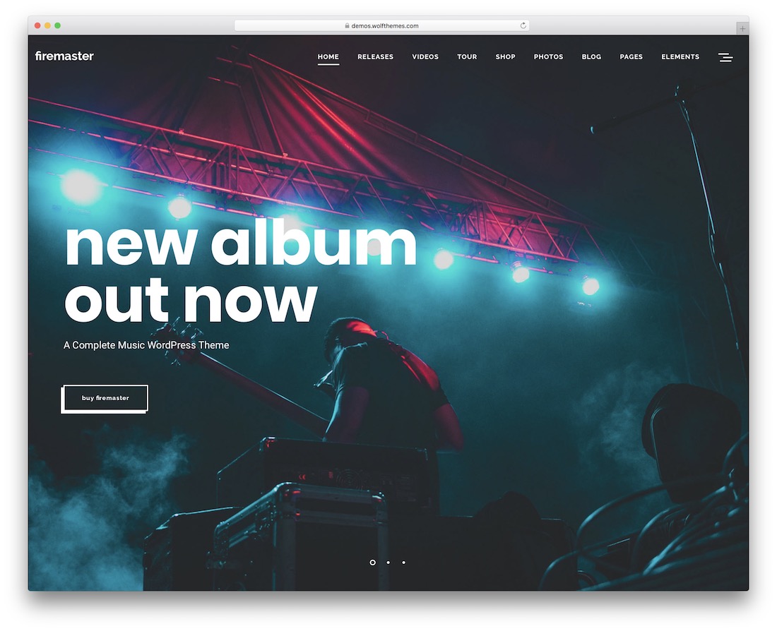 tema wordpress firemaster untuk musisi