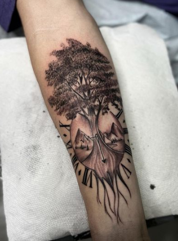 Clock Tree Tattoo