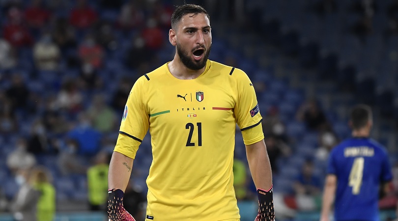 Gianluigi Donnarumma representing Italy at Euro 2020