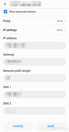 android network advanced settings