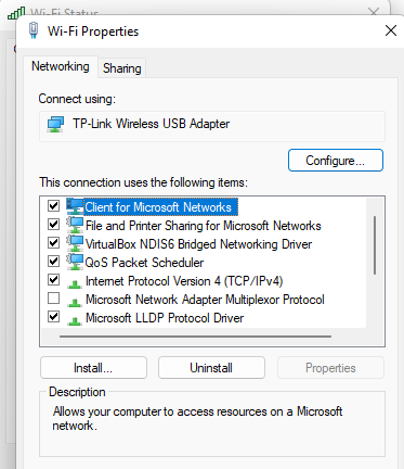 configure network status to fix IPv6 error - IPv6 Connectivity: No Network Access