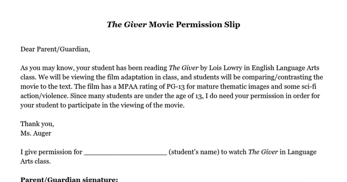 the-giver-movie-permission-slip-google-docs